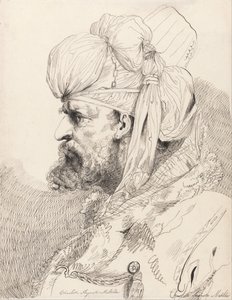 Head of an Aga of the Janissaries by Princess Augusta Charlotte